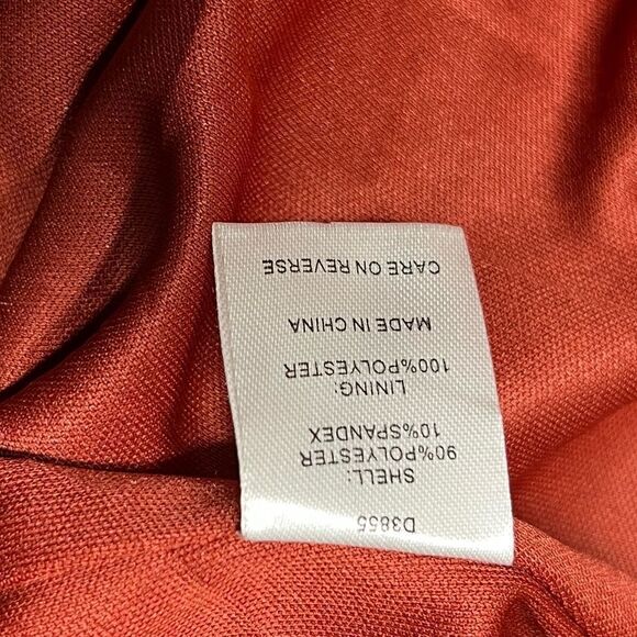 Revolve Alexia Admor Hailey Micro Suede MIDI Dress Copper Sz 8 - Picture 9 of 10